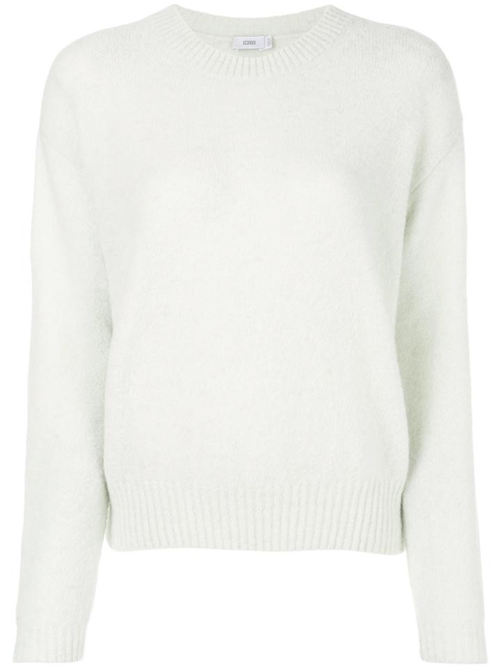 Closed Ribbed Trim Pullover - Green