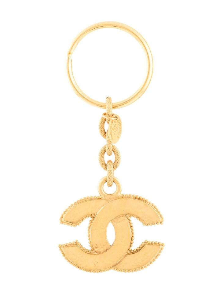 Chanel Vintage Cc Keyring - Gold