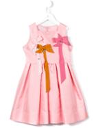 I Pinco Pallino Bow Detailed Dress, Girl's, Size: 8 Yrs, Pink/purple