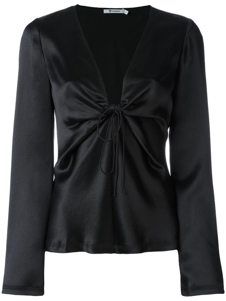 Alexander Wang Plunge Tied Top - Black