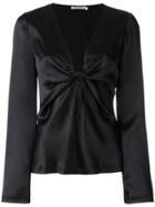 Alexander Wang Plunge Tied Top - Black