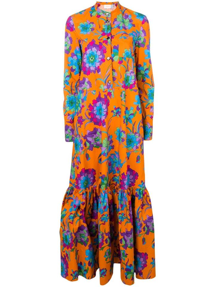 La Doublej Maxi Shirt Dress - Orange
