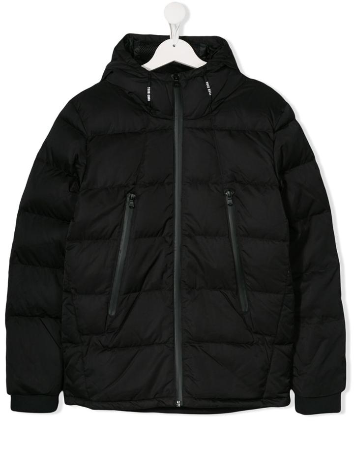 Boss Kids Teen Padded Puffer Jacket - Black