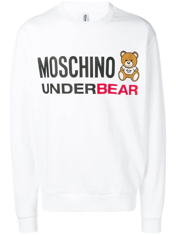 Moschino Teddy Bear Logo Sweatshirt - White