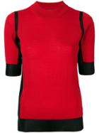 Sonia Rykiel Contrast Panel T-shirt - Red