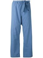 Hache - Loose-fit Trousers - Women - Cotton - 42, Blue, Cotton