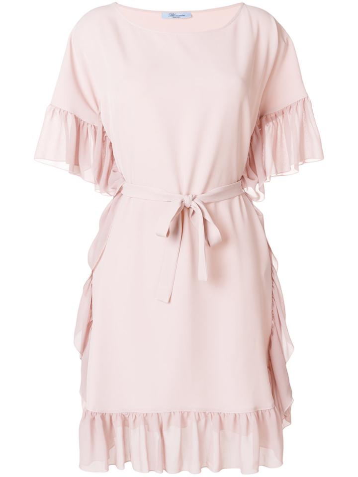 Blumarine Frill Trim Dress - Pink & Purple