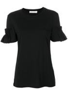 Victoria Victoria Beckham Ruffled Sleeved Blouse - Black