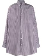 Maison Margiela Oversized Striped Shirt - Pink