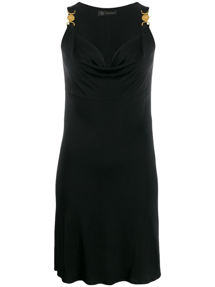 Versace Medusa Medallion Detail Short Dress - Black