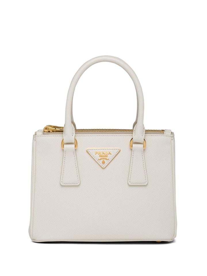 Prada Galleria Saffiano Mini Tote Bag - White