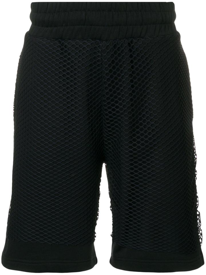 Kenzo Net Patterned Track Shorts - Black