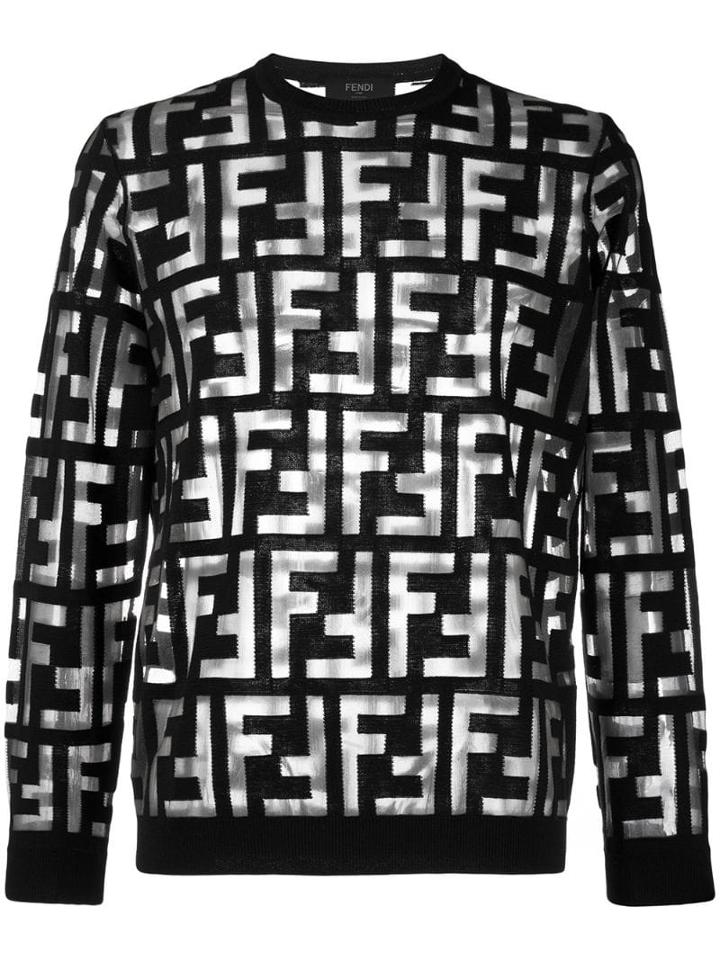 Fendi Ff Devoré Jumper - Black