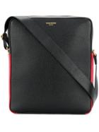 Thom Browne Seamed Panel Pebble Grain Leather Camera Bag - Black