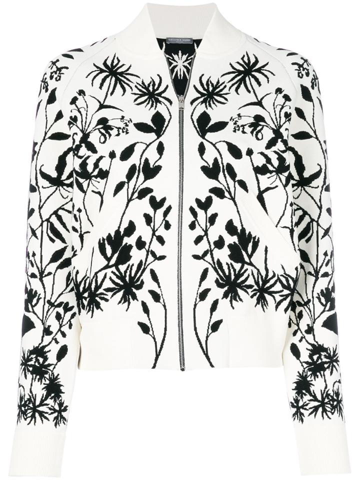 Alexander Mcqueen Jacquard Zipped Jacket - White