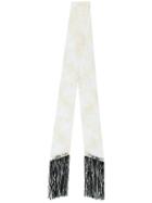 Ann Demeulemeester Lace Embroidered Floral Scarf - White