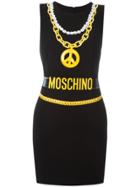Moschino Trompe-l'oeil Chain Necklace Dress - Black