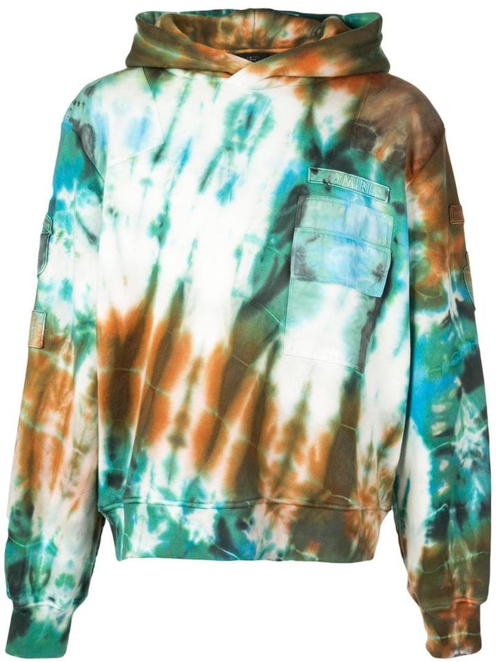 Amiri Loose-fit Tie-dye Hoodie - Green