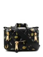 Moschino Jacket-style Coin Print Shoulder Bag - Black