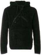 Stone Island Shadow Project Asymmetric Plush Fleece Hoodie - Black
