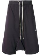 Rick Owens Drkshdw Oversized Drop-crotch Shorts - Blue