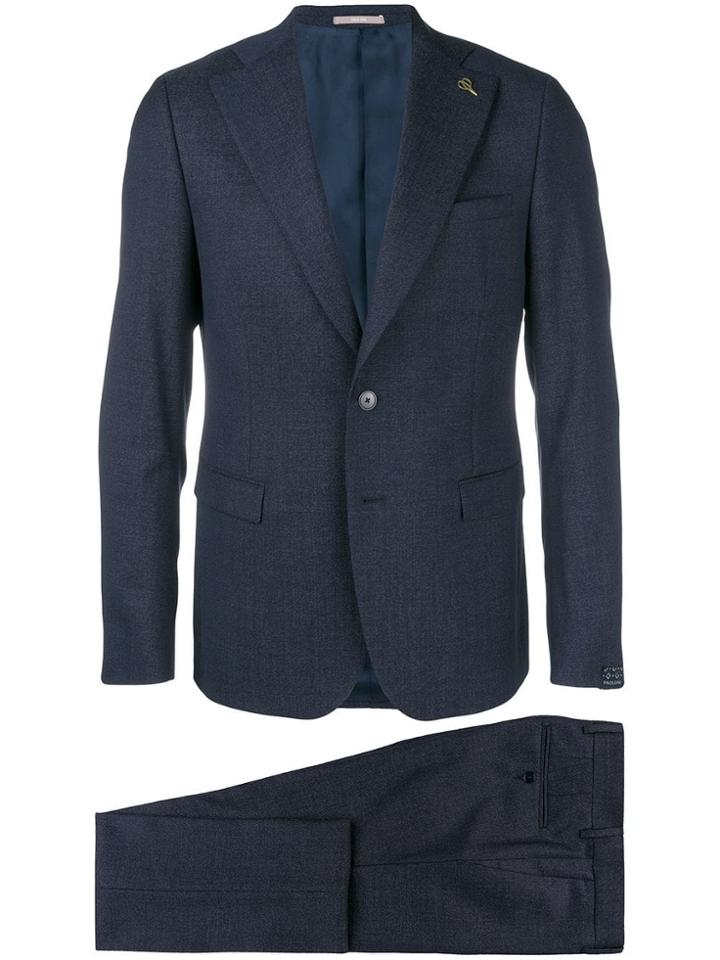 Paoloni Two-piece Slim Fit Suit - Blue