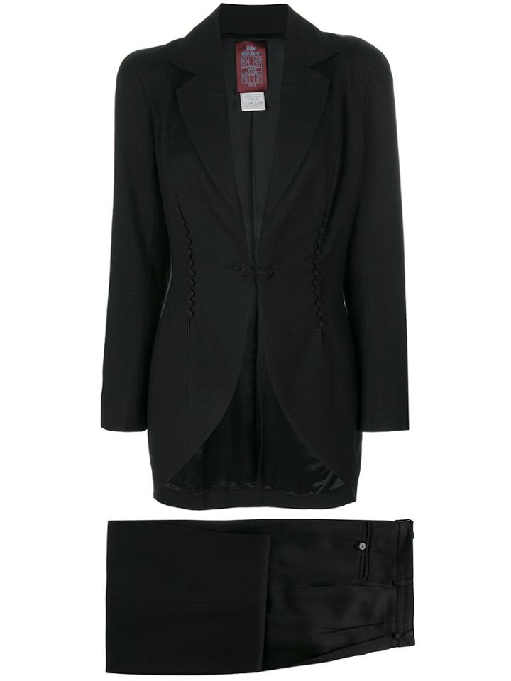 John Galliano Vintage Jacket And Trouser Suit - Black
