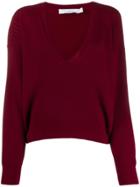 Iro Deep V-neck Sweater - Red