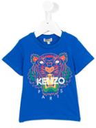 Kenzo Kids Tiger Logo Print T-shirt, Toddler Boy's, Size: 36 Mth, Blue