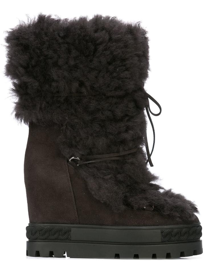 Casadei Wedge Heel Boot - Brown