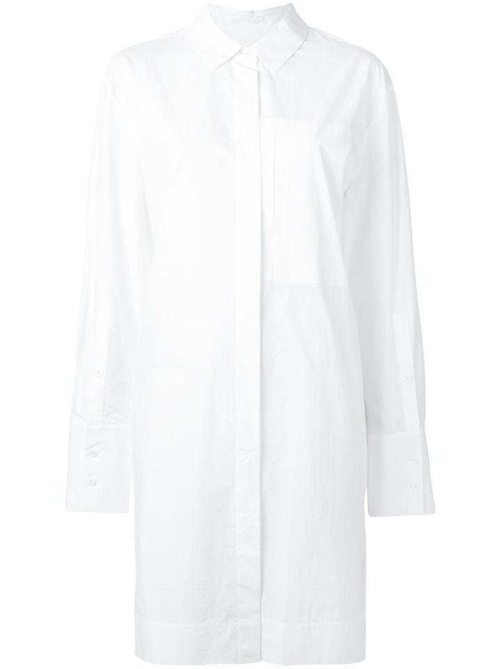 Dkny Long Line Shirt, Women's, Size: Xs, White, Cotton