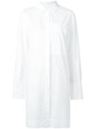 Dkny Long Line Shirt, Women's, Size: Xs, White, Cotton