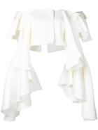 Robert Wun - Double Sided Top - Women - Polyester - 10, Nude/neutrals, Polyester