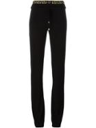 Versace Medusa Track Trousers, Women's, Size: 42, Black, Viscose/spandex/elastane