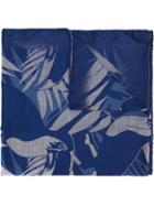 Etro Jungle Print Scarf, Men's, Blue, Viscose/silk