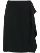 Versace Ruffle-trimmed Mini Skirt - Black