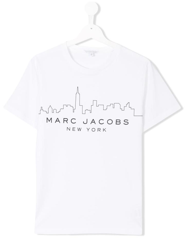 Little Marc Jacobs New York Skyline Print T-shirt - White