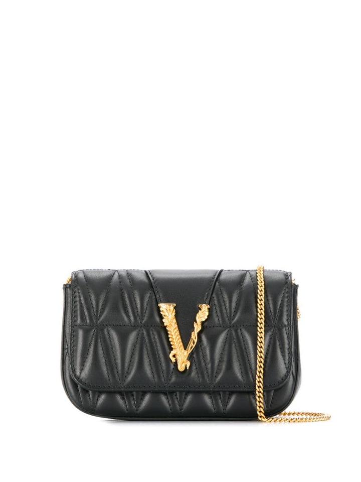 Versace Virtus Shoulder Bag - Black
