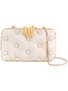 Benedetta Bruzziches Pintucked Minaudière - White