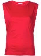 Estnation - Low Armhole Tank Top - Women - Cotton - 38, Red, Cotton