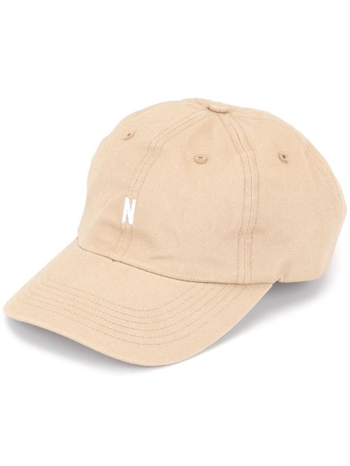Norse Projects Contrast Logo Baseball Cap - Brown