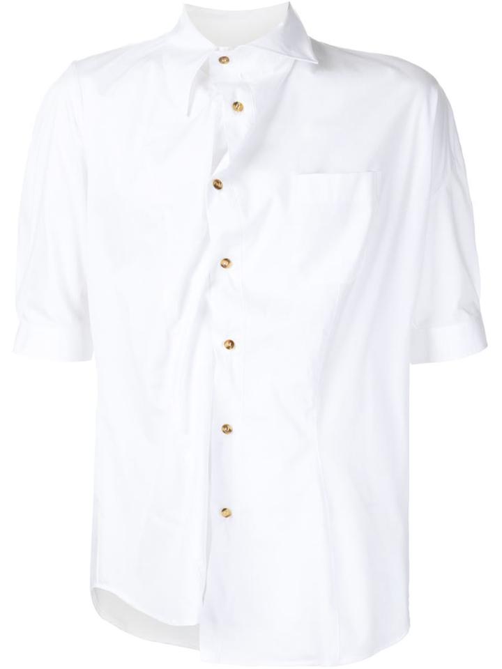 Vivienne Westwood Man 'ss' Shirt, Men's, Size: 48, White, Cotton/spandex/elastane