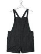 Dkny Kids Teen Back Logo Print Denim Playsuit - Blue