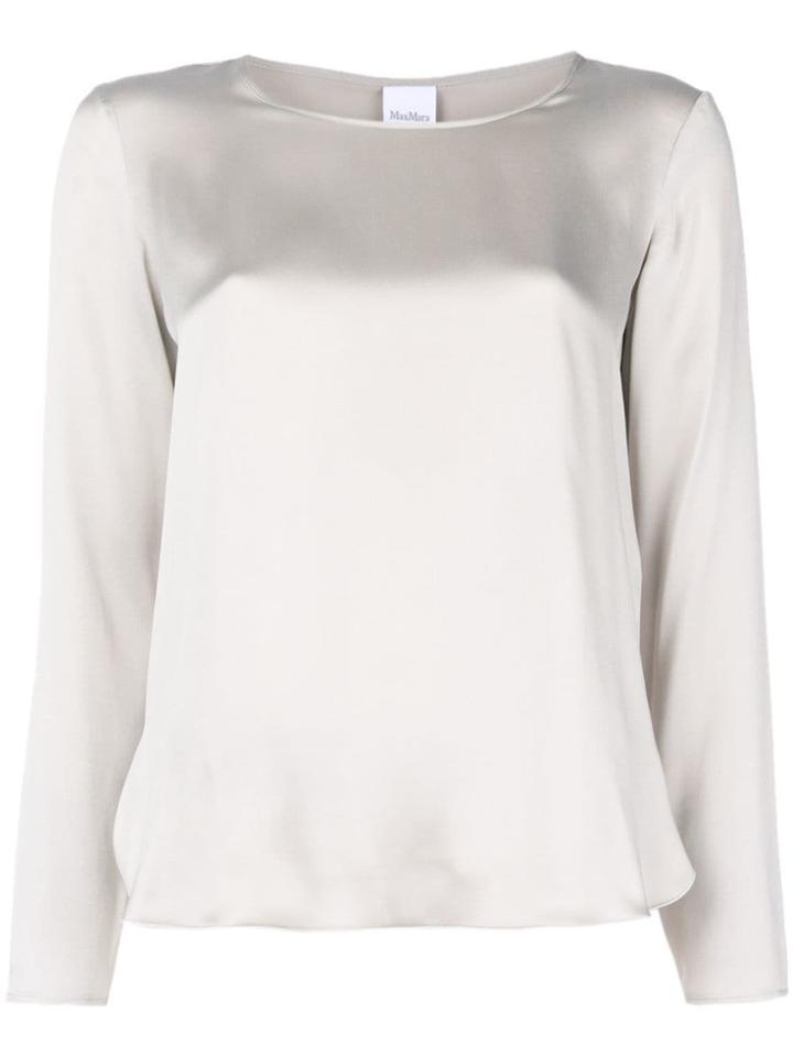 Max Mara Round Neck Blouse - Grey