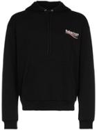 Balenciaga Political Logo Hoodie Sweater - Black