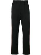 Fendi Logo Stripe Track Pants - Black