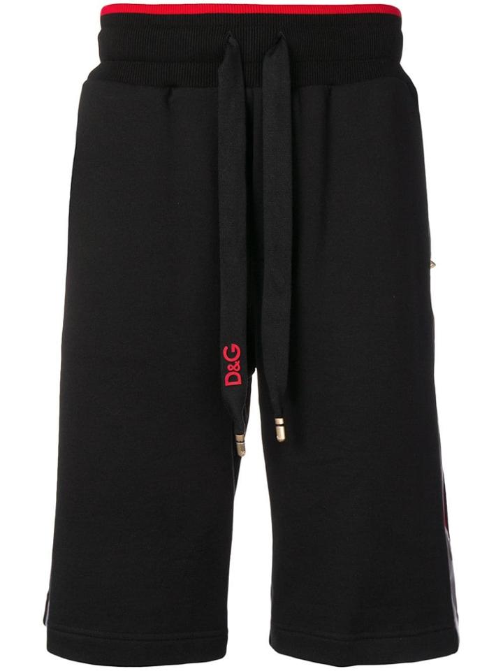 Dolce & Gabbana Stripe Trim Shorts - Black