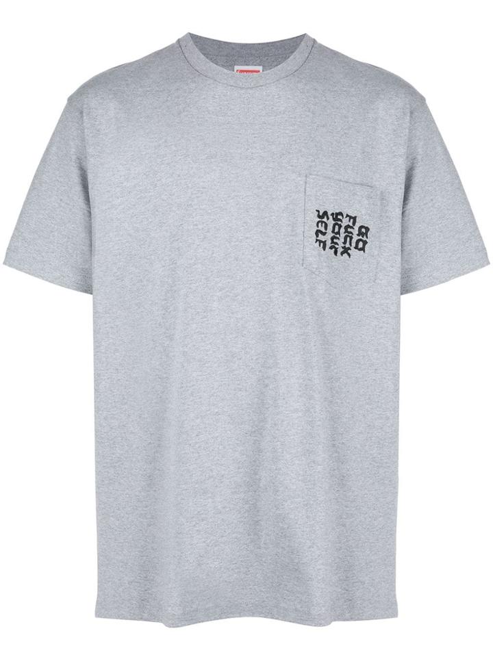 Supreme Go F*ck Yourself Pocket Tee - Grey