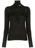 Nº21 Gathered Detail Turtleneck - Black