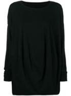 Rundholz Oversized Round Neck Sweater - Black
